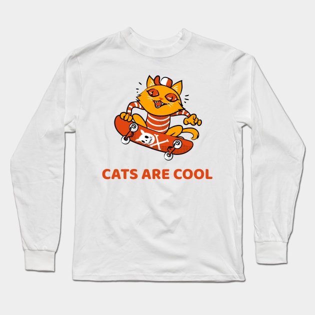 Cats are cool Long Sleeve T-Shirt by Purrfect Shop